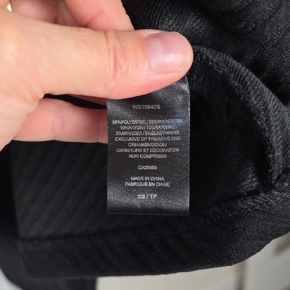 BB Dakota Black Draped Open Front Coat Jacket XS - Picture 7 of 8